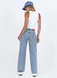 Princess Polly Mid Rise  Tami Cargo Jeans Mid Wash Denim
