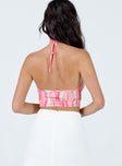 back view of model wearing Princess Polly So Wild Top Pink 