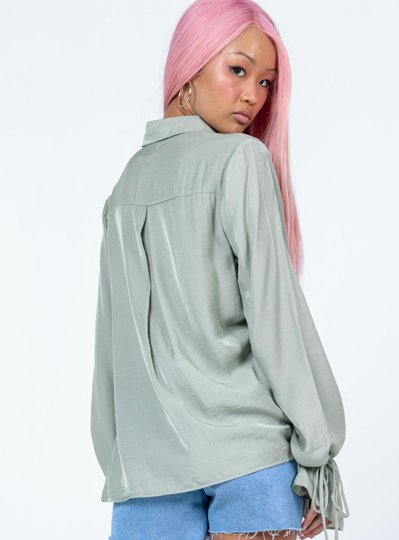 Forbidden Shirt Sage Full Sleeves V-Neck 