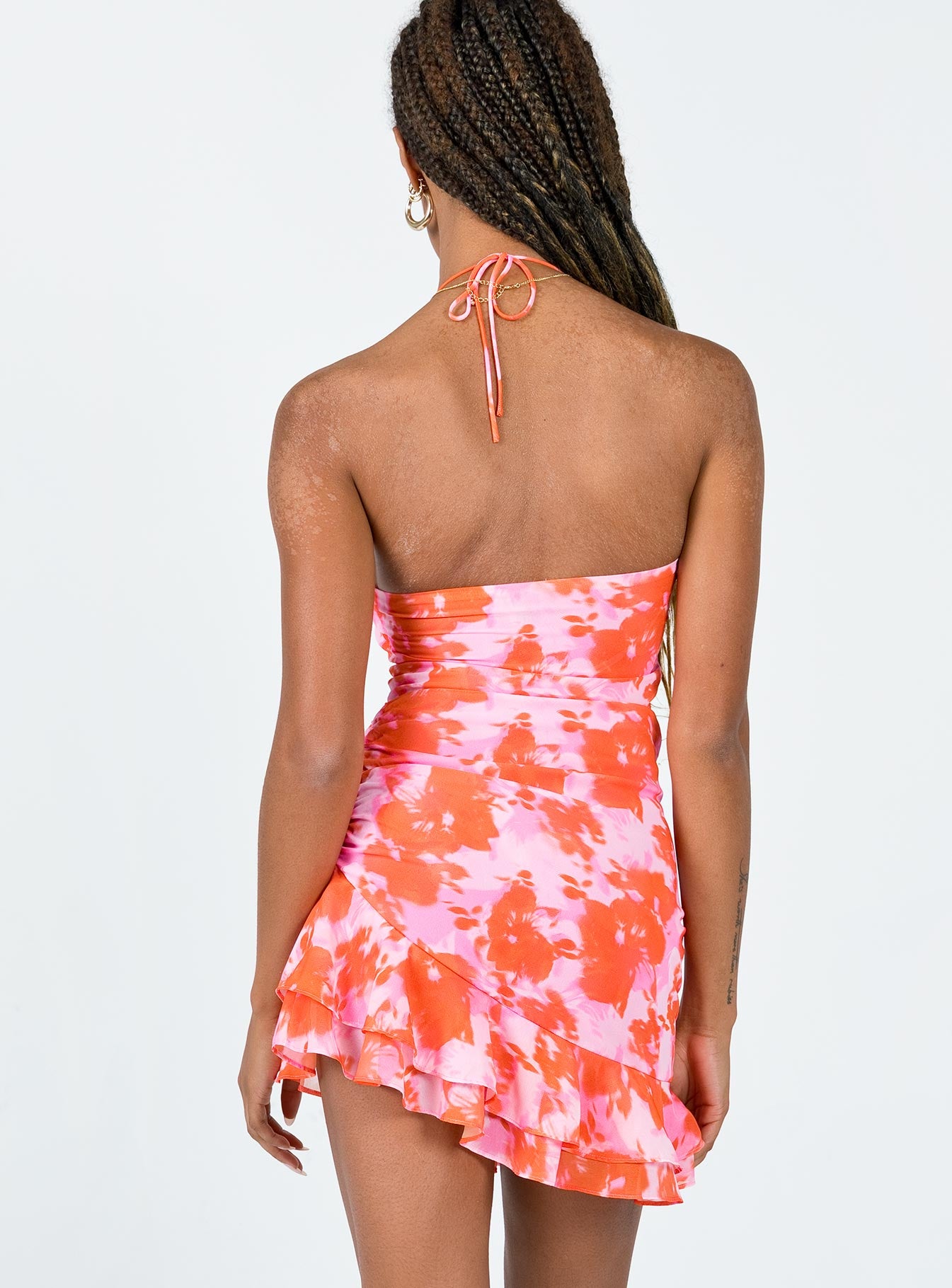 product Princess Polly Cowl Neck  Yara Mini Dress Orange Multi