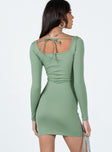 product Princess Polly Crew Neck  Talisa Long Sleeve Mini Dress Green