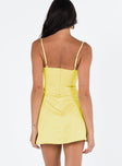 product Princess Polly Sweetheart Neckline Sweetheart Neckline  Della Mini Dress Butter Yellow