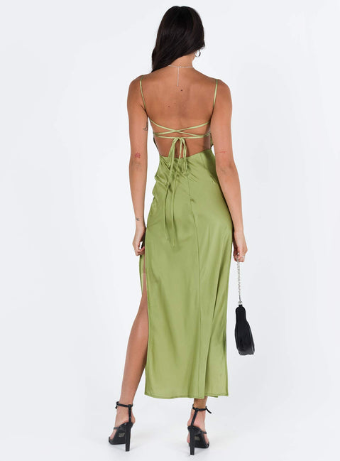 princess polly green long dress Malvern Maxi Dress Green