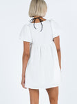 Princess Polly V-Neck  Daxton Mini Dress White