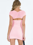 Princess Polly Square Neck  Diera Mini Dress Pink