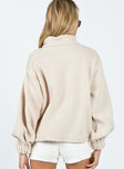 Jacket Faux fur material Front zip fastening High neck Twin front pockets Elasticated cuffs