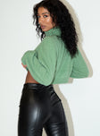 Zahara Cropped Turtleneck Sweater Green Princess Polly  Cropped 