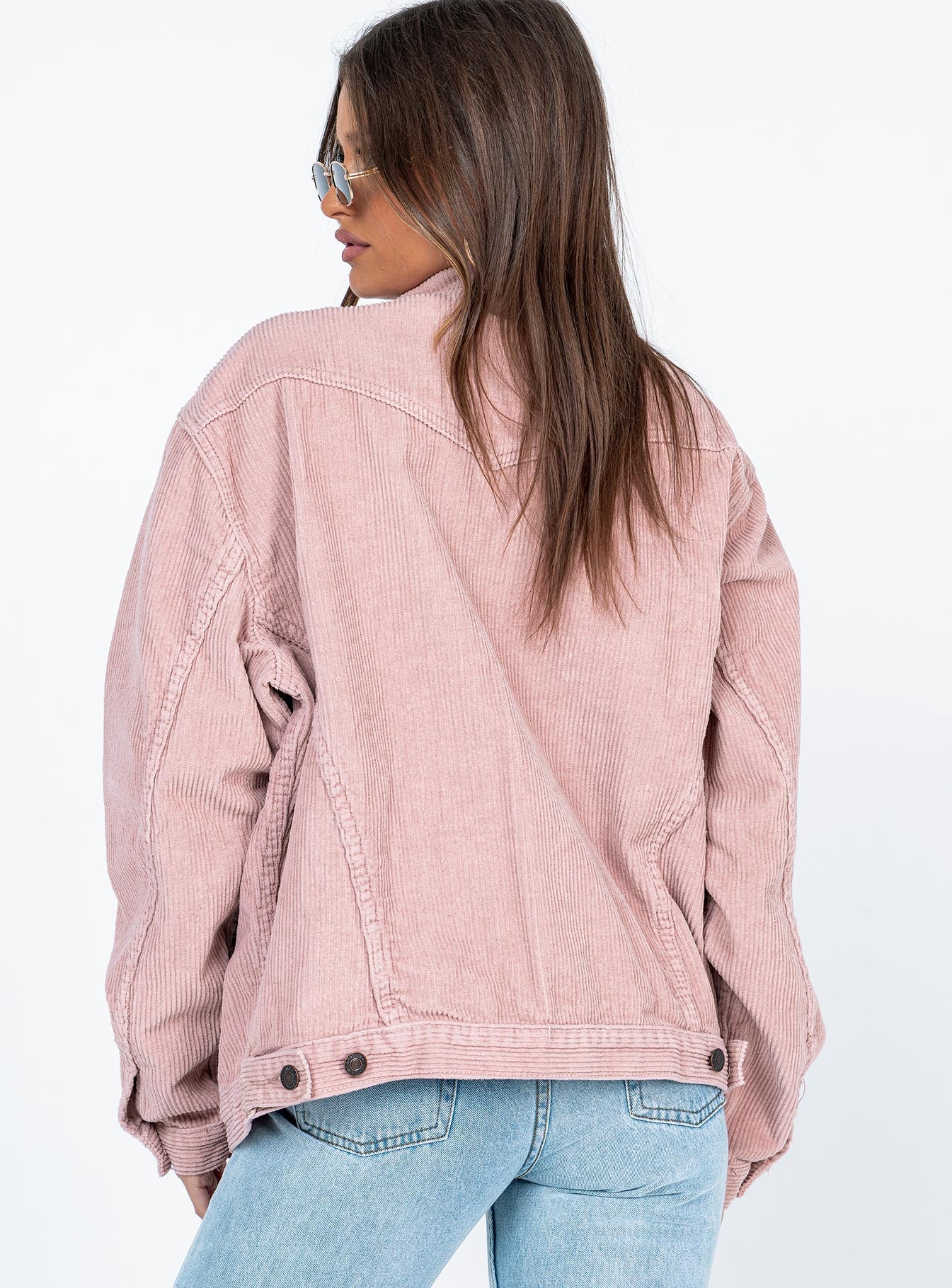 Blush pink corduroy jacket sale