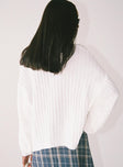 Innerbloom Oversized Sweater White Princess Polly  Cropped 
