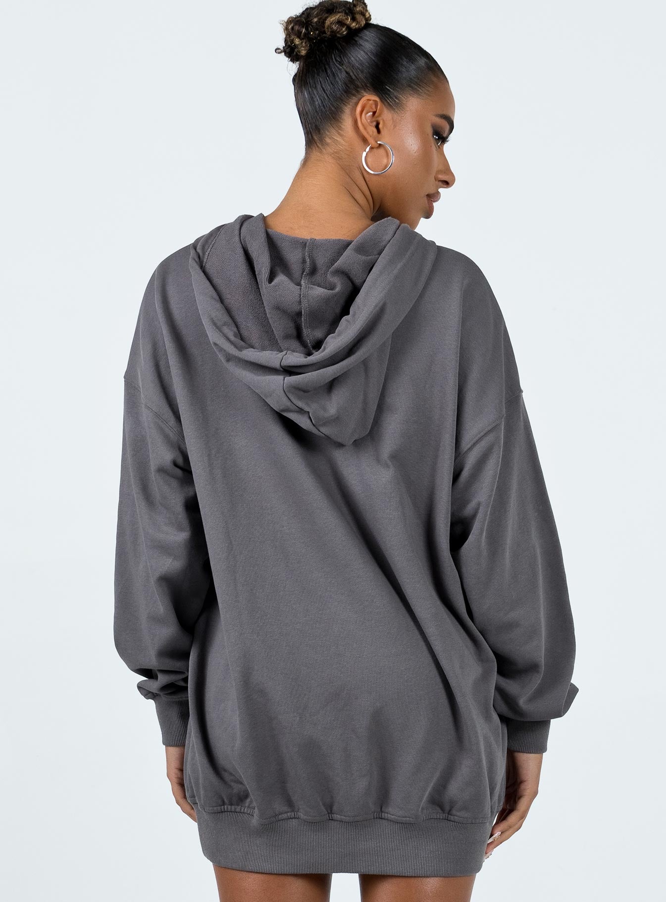 product Princess Polly High Neck  Brunz Sweater Dress Charcoal