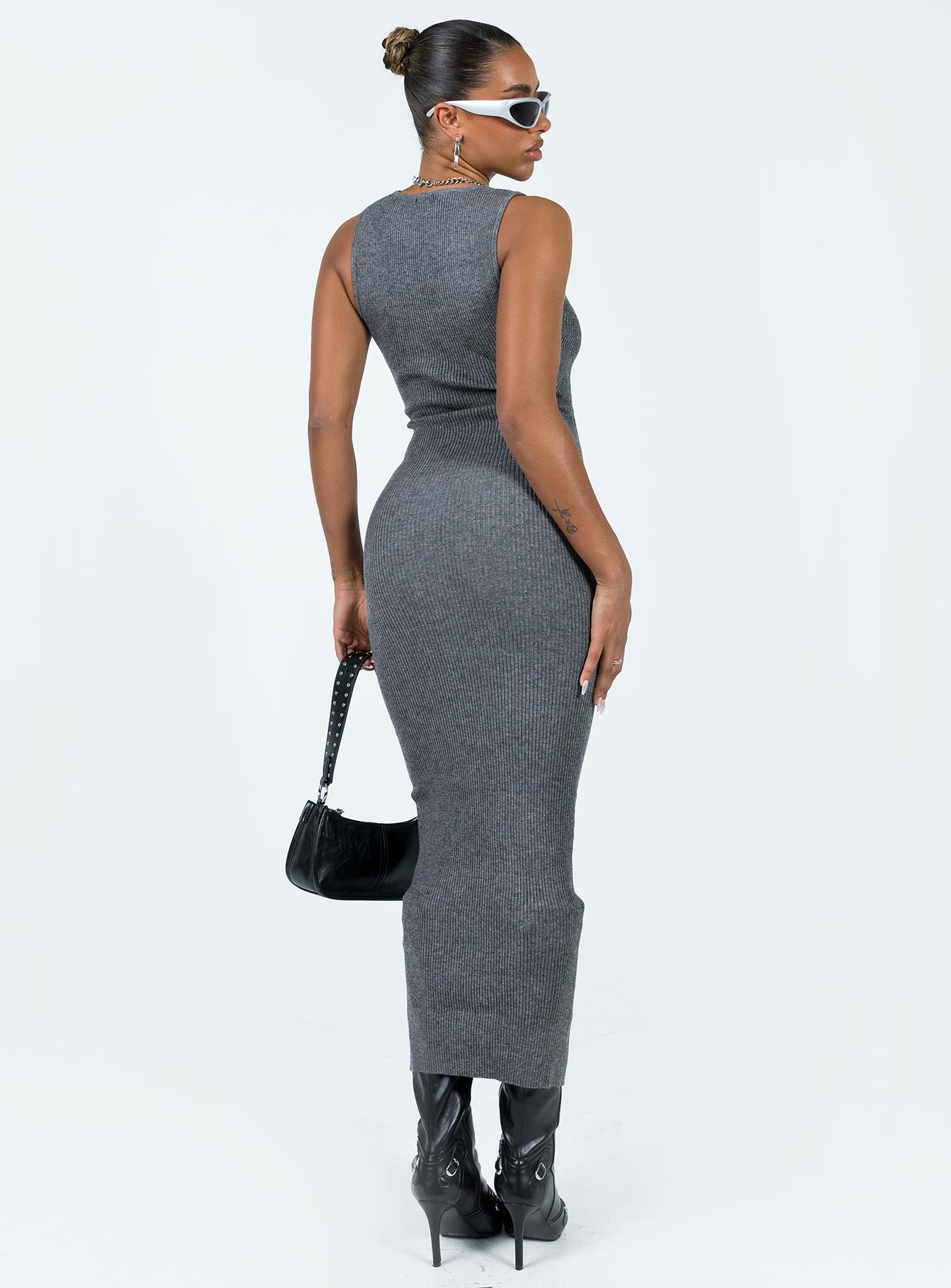 product Princess Polly High Neck  Hyda Midi Dress Slate