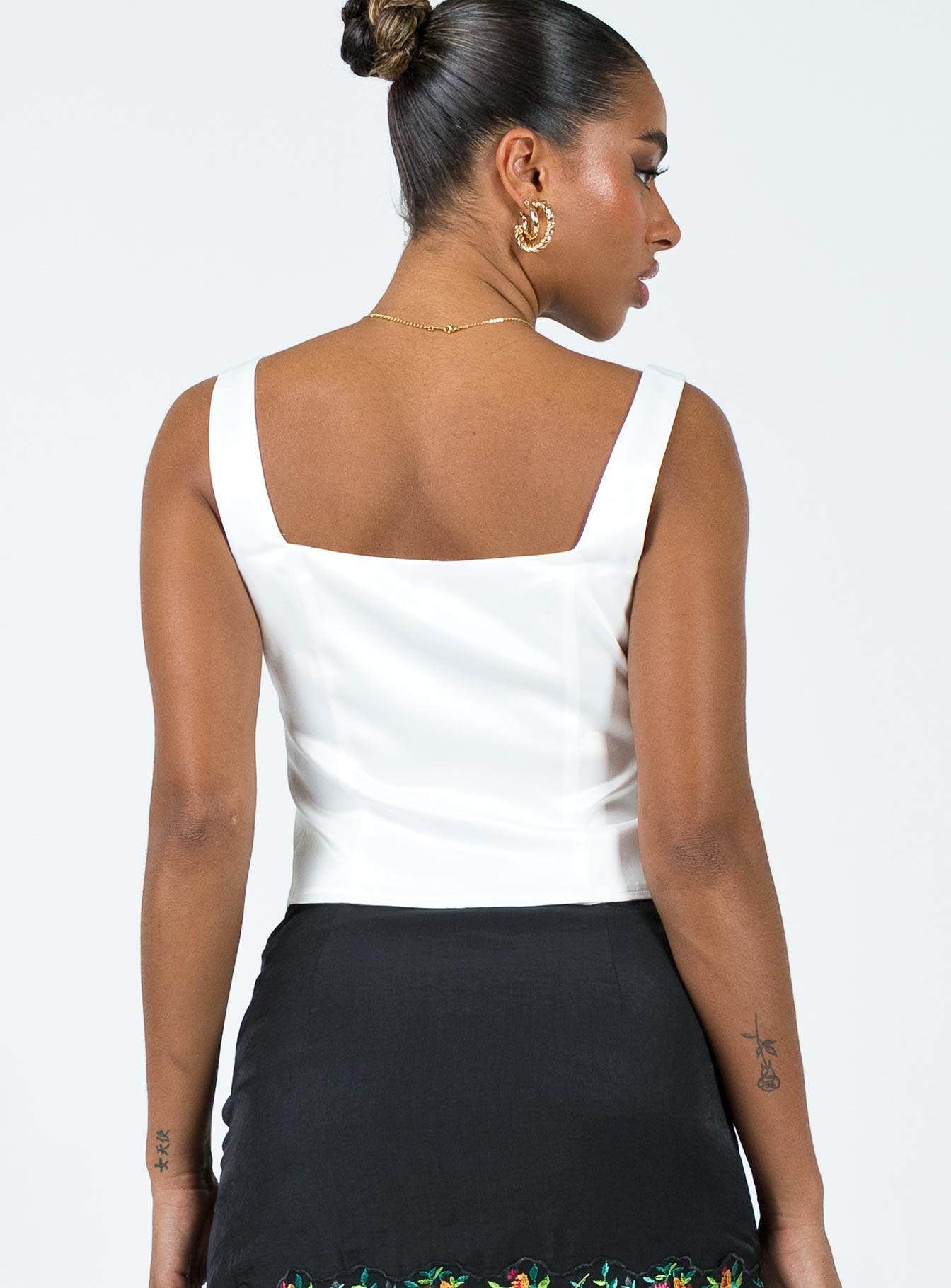 product Princess Polly Sleeveless Square Neck  Binkar Top White