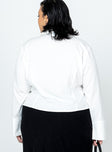 product Princess Polly Full Sleeves Square Neck  Lida Long Sleeve Top White Curve