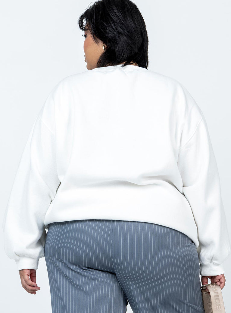 Colorado Oversized Crewneck Sweatshirt | US 6 | White | Womens | Princess Polly