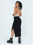 Ariel Knit Midi Skirt Black