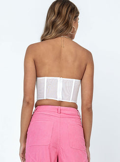 product Princess Polly Sleeveless Sweetheart  Hawker Top White