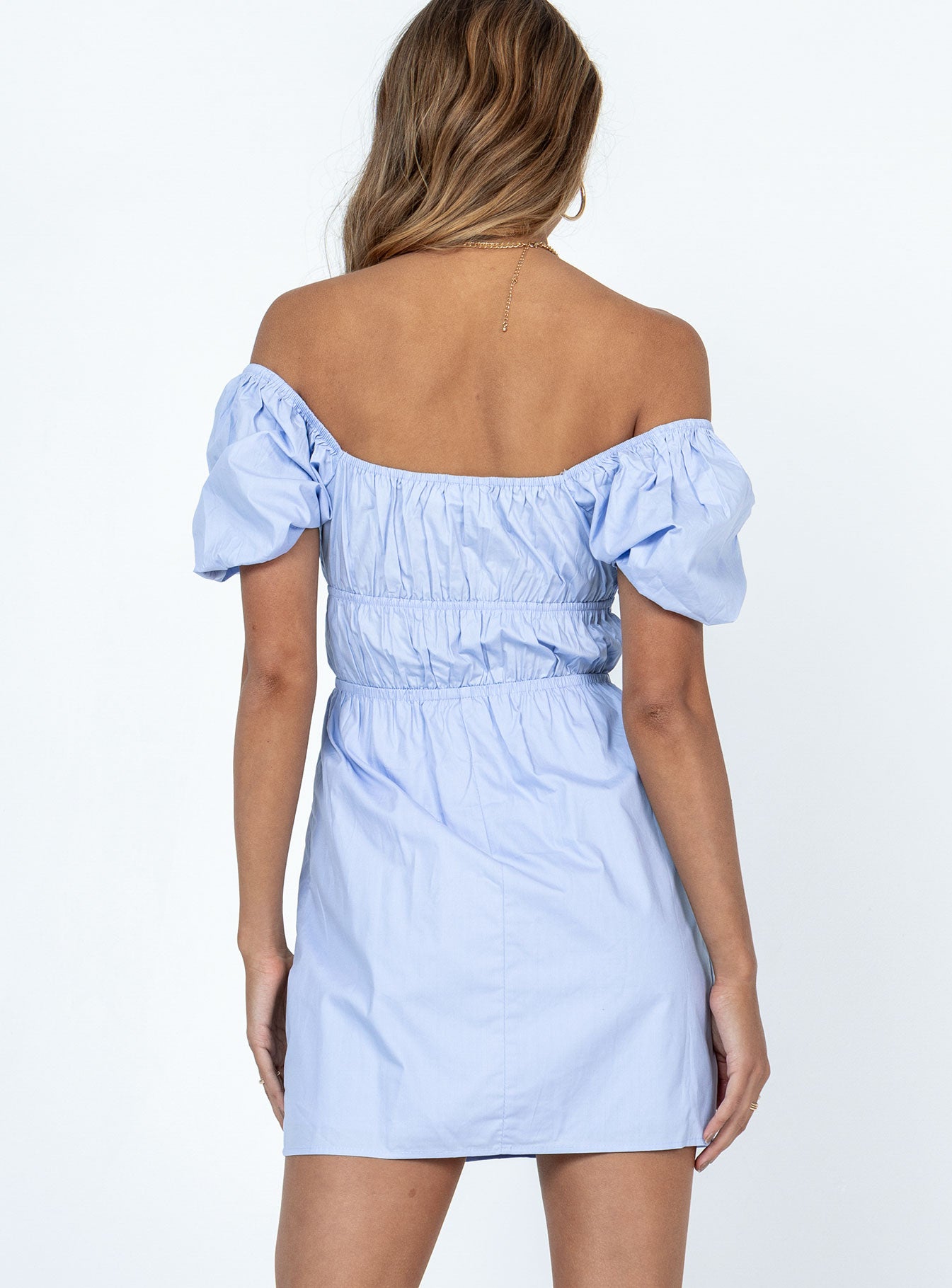 product Princess Polly Asymmetric Neckline  Aviana Mini Dress Blue