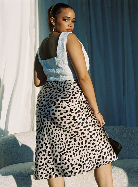 product Nia Midi Skirt Beige Curve Princess Polly  Midi Skirts 