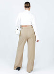 Princess Polly high-rise  Archer Pants Taupe Tall