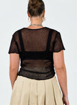 Top Sheer knit material Good stretch