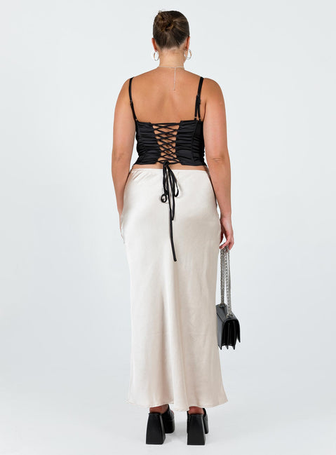 Haley Maxi Skirt | Champagne | Womens