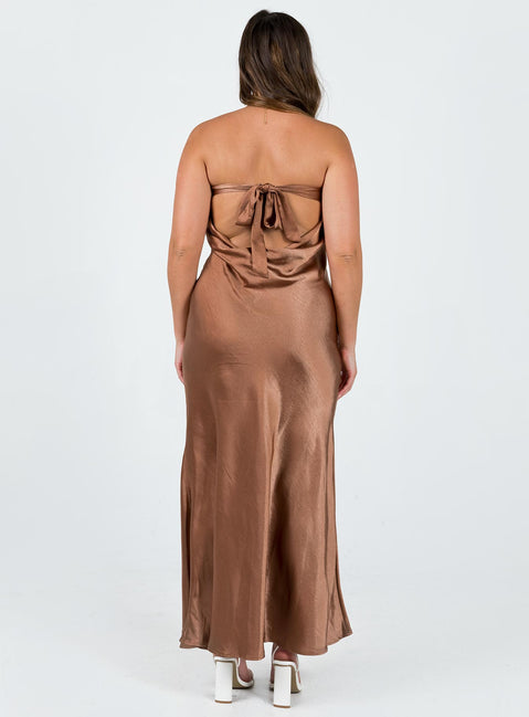 Haley Maxi Dress Brown | Princess Polly Haley Maxi Dress Brown | Princess Polly