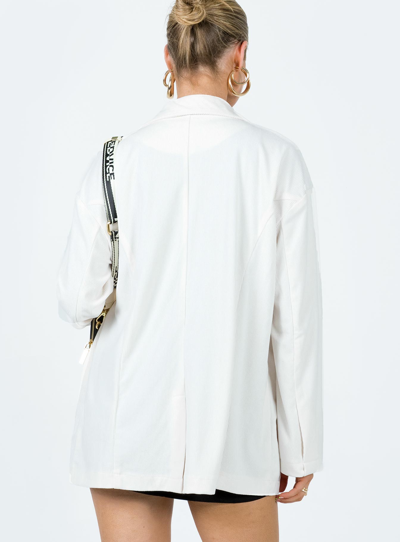 White 2025 cord blazer