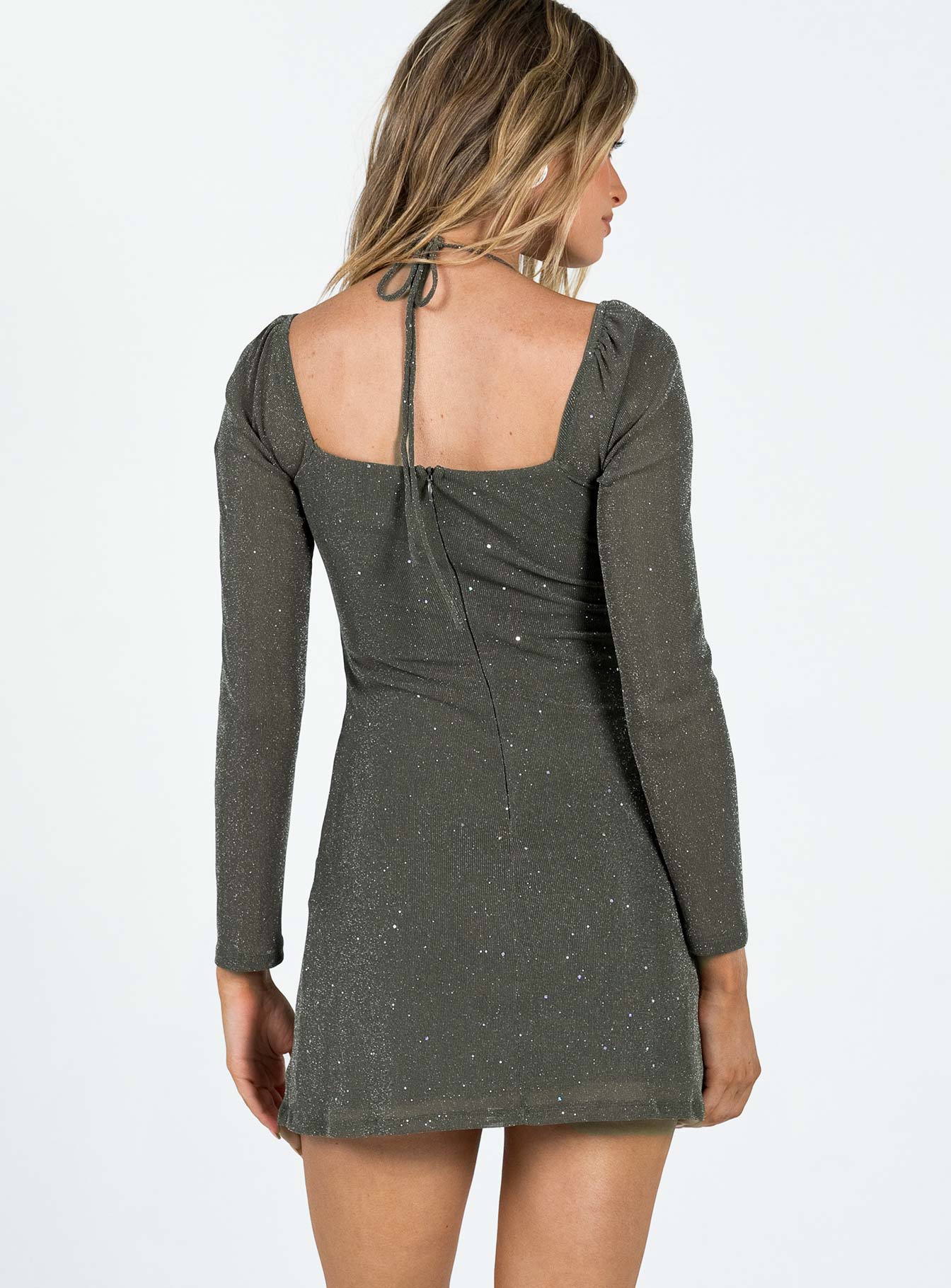 product Princess Polly Square Neck  Stassie Mini Dress Khaki