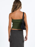 product Princess Polly Sleeveless Square Neck  Currin Knit Tube Top Green