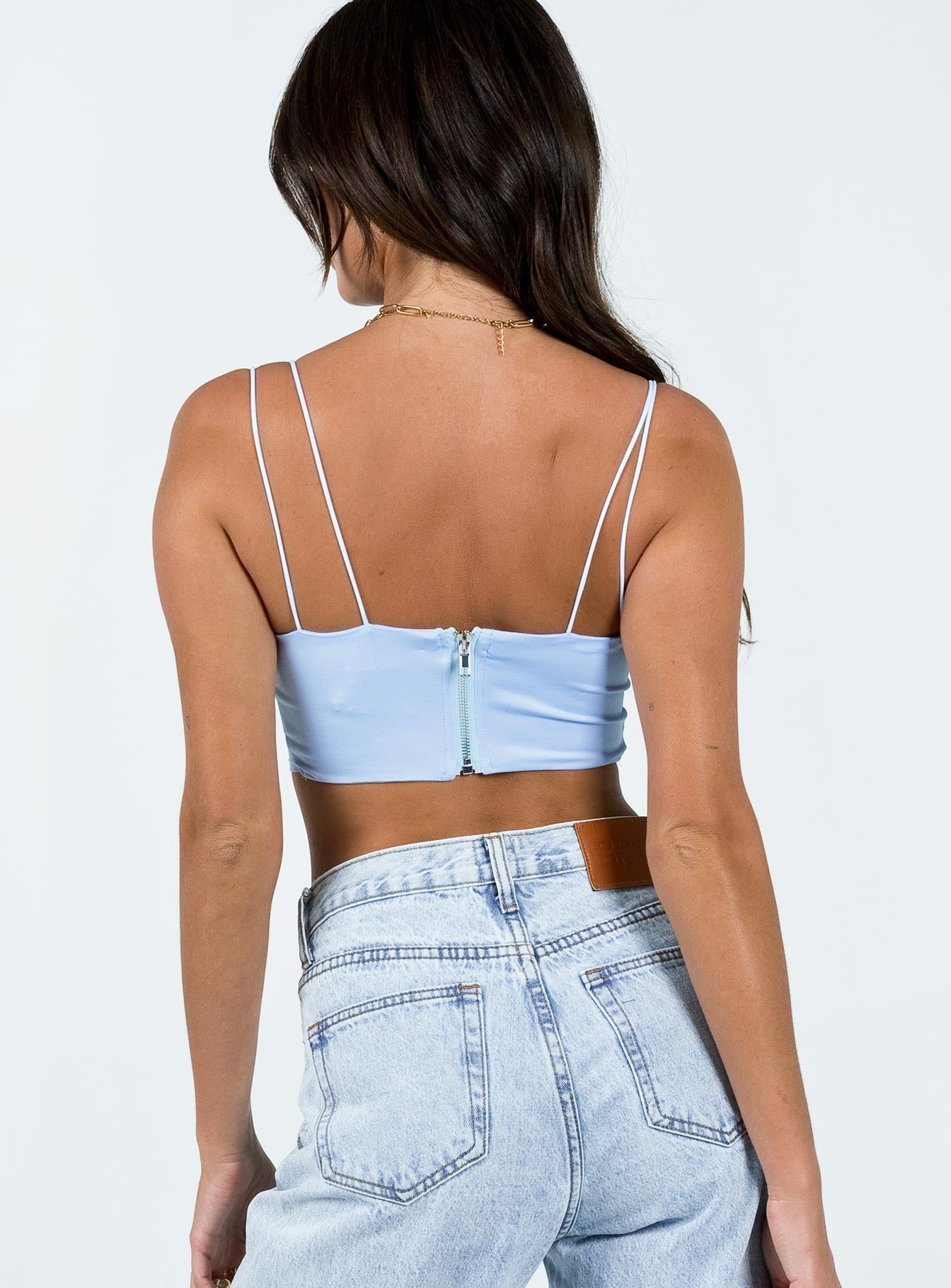 product Princess Polly Sleeveless Square Neck  Bamba Top Blue