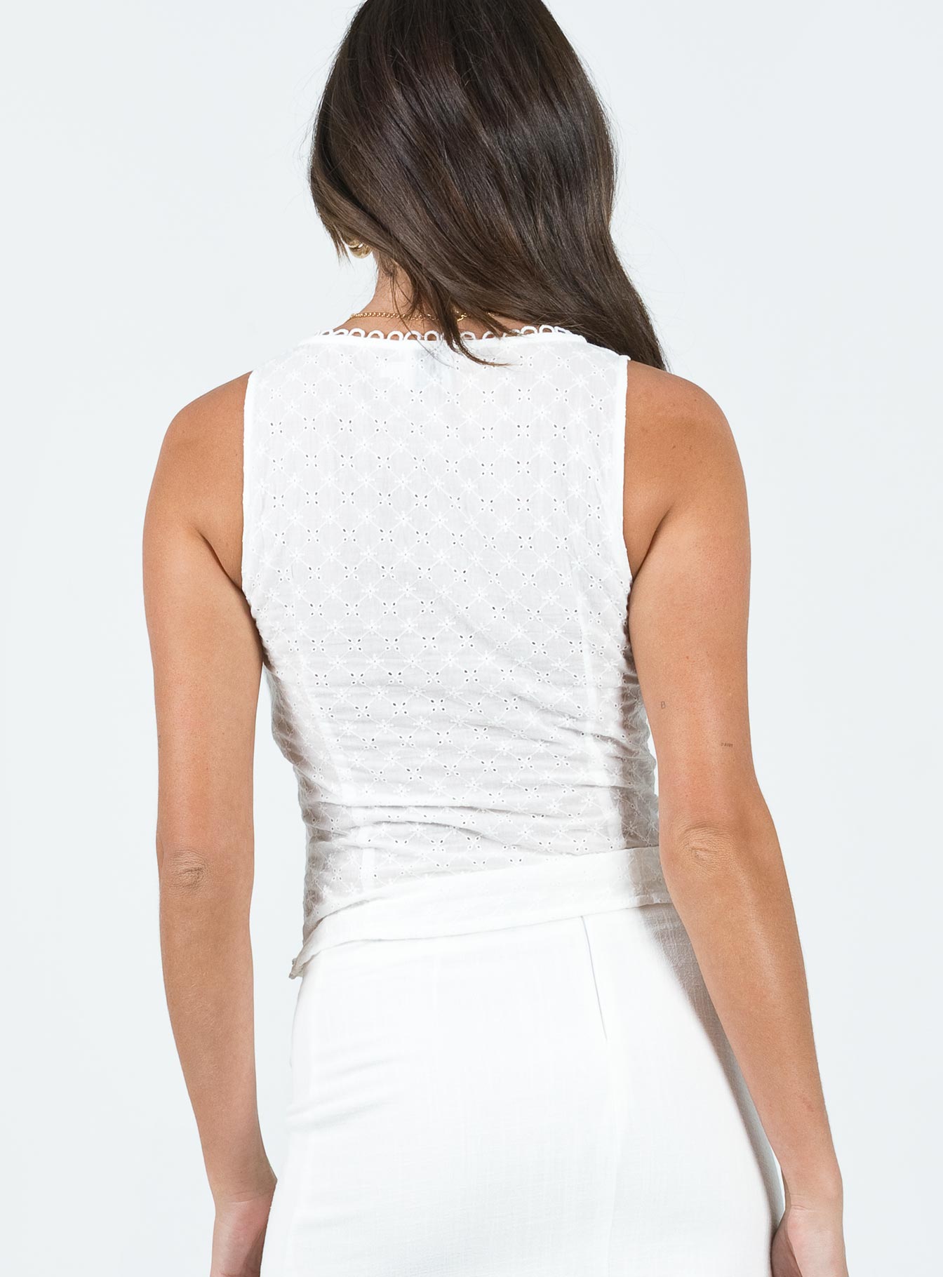 product Princess Polly Half Sleeves V-Neck  Antonia Top White