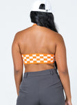 back view of model wearing Princess Polly Kirstyn Top Orange 