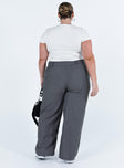 product Princess Polly Low Rise Pants Low Rise Pants Low Rise Pants High Waisted Pants  Alaina Pants Grey Curve