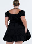 Princess Polly Sweetheart Neckline  Daniela Mini Dress Black Curve