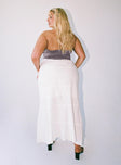 Raven Mid Rise Maxi Skirt White Curve Princess Polly  Maxi 