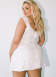 Princess Polly Square Neck  Besiana Mini Dress White Curve