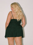 product Princess Polly Sweetheart Neckline  Floreto Mini Dress Black Curve