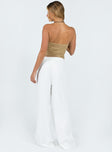 back view of model wearing Princess Polly Kahlil Pants White 