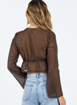 product Princess Polly Full Sleeves Sweetheart  Kenney Long Sleeve Top Brown