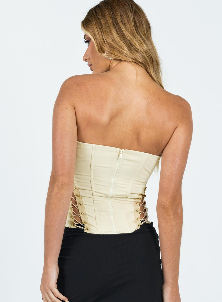 Adonis Unlined Lace-Up Corset Top