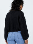 Brookside Sweater Black Princess Polly  Cropped 