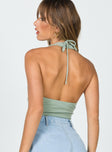 back view of model wearing Princess Polly Raddix Top Green 