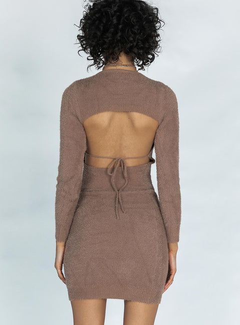 princess polly dani dress Dani Mini Dress Brown