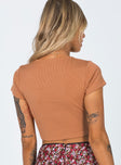 The Classic Cropped Tee Camel