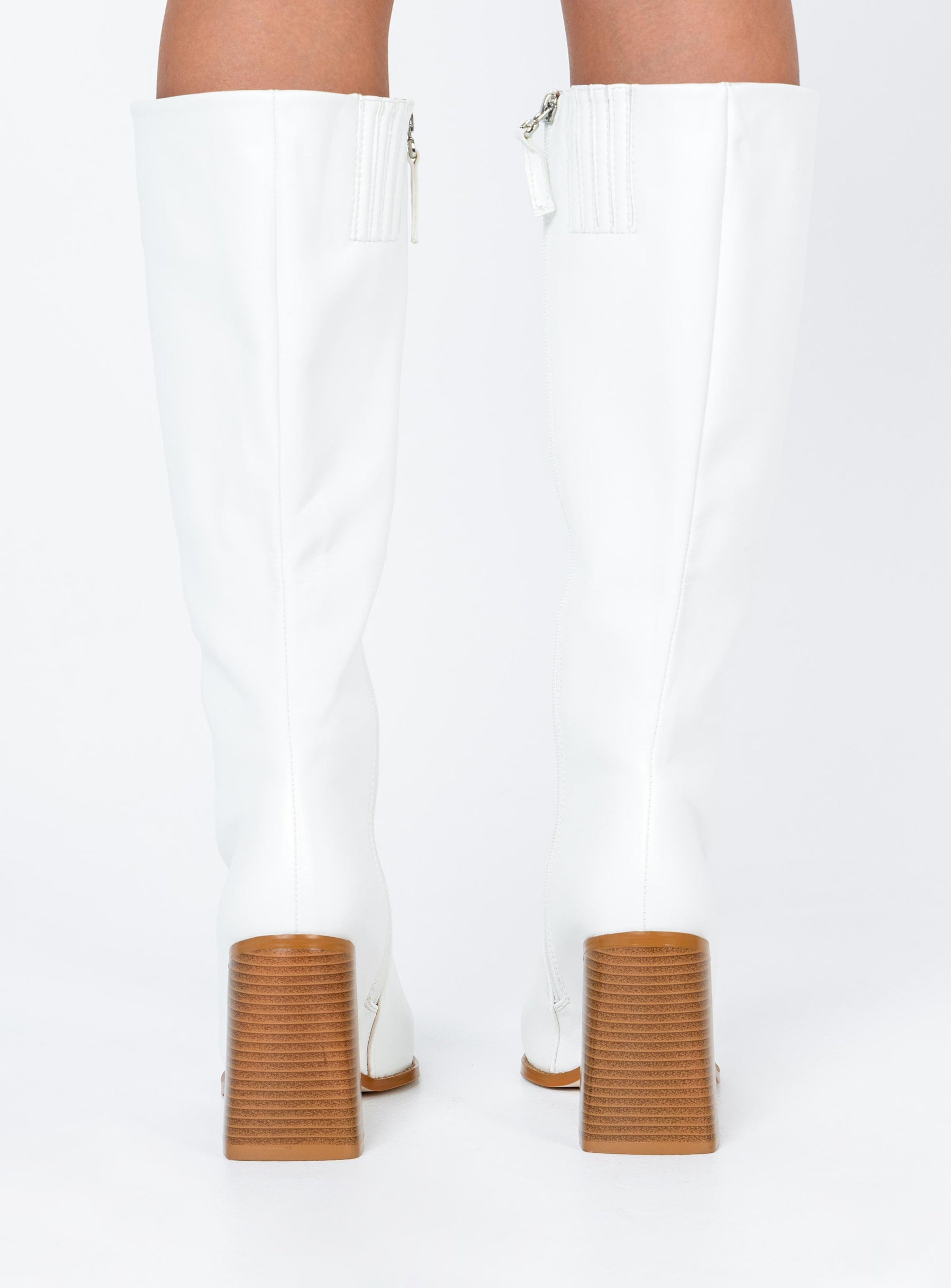 Jessa Boots Matte White PU