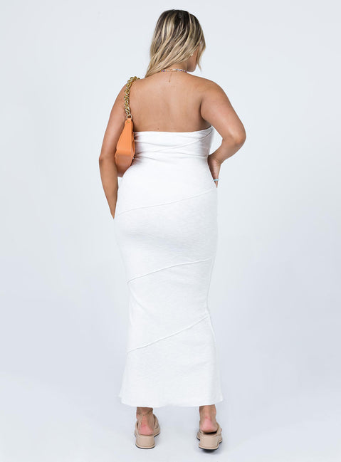 oscar midi dress white Oscar de la Renta Midi White Dress Large Excellent Quality Feminine NWTAGS