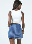 Ariyah Wrap Denim Mini Skirt