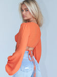 Ayesha Long Sleeve Top Orange