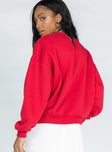 Charlotte Crewneck Sweatshirt Red