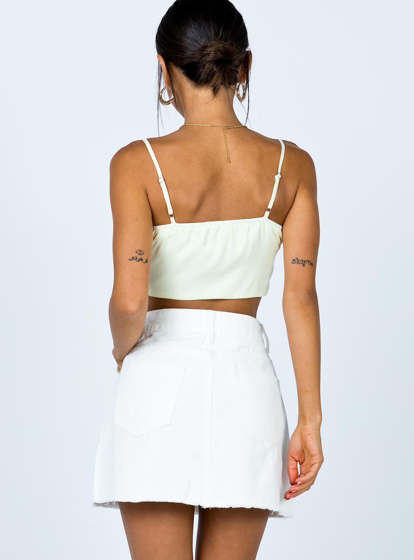 product Hallie Denim Mini Skirt White Princess Polly  Mini Skirts 